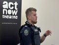 Guest speaker Snr Constable Phil Moss SAPOL addressed the AGM held at ActNow Theatre off Gouger Street.