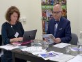 Precinct Coordinator Yvonne Merendi and Deputy Lord Mayor Cr Phillip Martin during a Q&A session at the 2023 AGM.